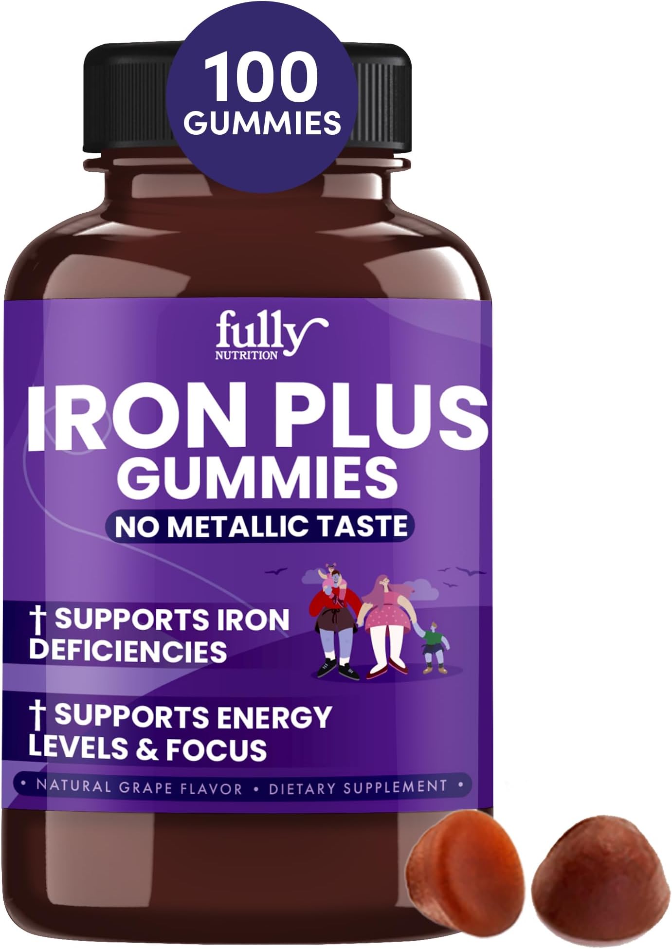 Fusion Lifestyle Chewable Iron Supplement for Women & Men