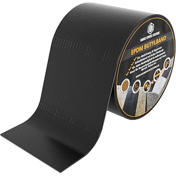 HSS Butyl Tape 5 m x 10 cm EPDM Sealing Tape Fabric Reinforced | 5 m x 10 cm, 1.3 mm, EPDM, fabric reinforced, self-adhesive 