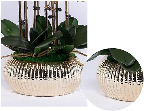 Miniatura 2 de Falaenopsis artificial con florero, orquídea artificial, bonsái, plantas falsas de imitación, centros de mesa, centros de mesa, decoración de sala