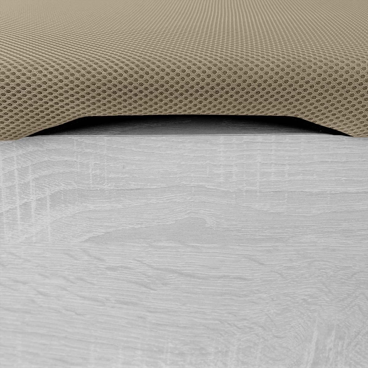 DUÉRMETE ONLINE - Canapé Abatible Madera Gran Capacidad Cajón Grosor 30mm con Tapa Reforzada y Transpirable, 135x190