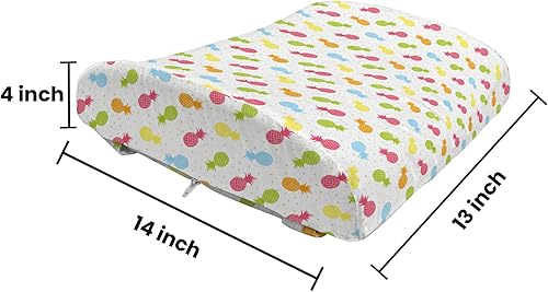 Miniatura 81 de Lunarable Teal Travel Pillow Neck Rest, Aquatic Fauna Theme Hand Drawn Style Various Starfish in Blue Shades, Memory Foam Traveling Accessory for