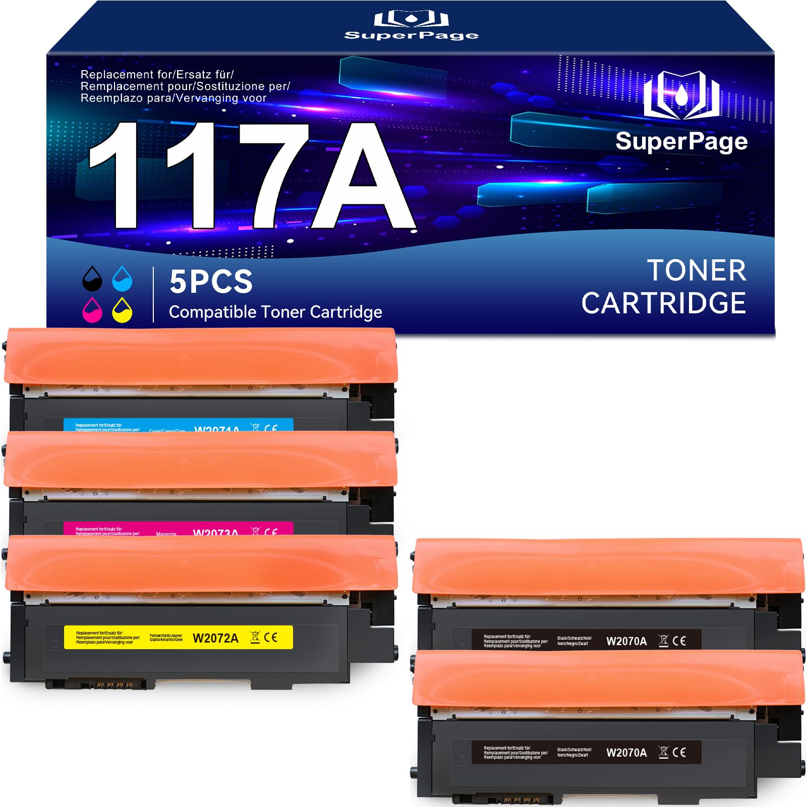 Toner HP 117A W2070A haute précision pour des documents Laser nets - 6