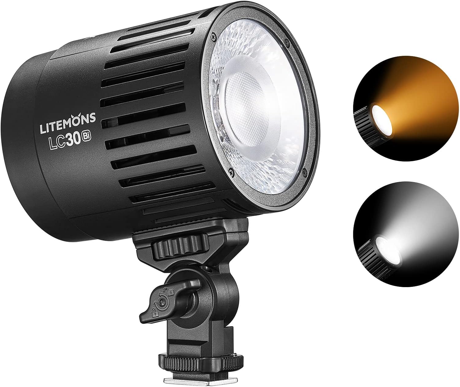 Godox LC30Bi Tabletop LED Light, Mini Bicolor LED Studio Light with 28 200 lumens, 3200K-6500K CRI 95+/TLCI 96+, 11 FX Effect, 0-100% Dimming, for Small Products Shooting and Tabletop Live Streaming