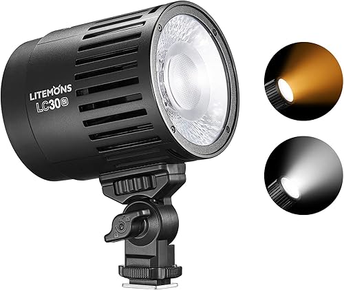 Godox LC30Bi - Luz LED de mesa, mini luz LED bicolor de estudio con 28 200 lúmenes, 3200K-6500K CRI 95+TLCI 96+, efecto 11 FX, atenuación del