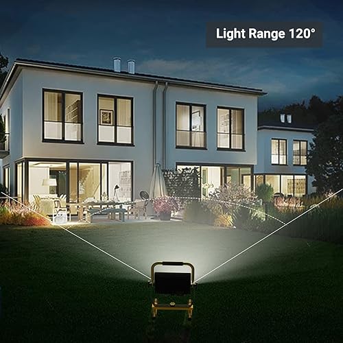 Miniatura 8 de shinic Luz de trabajo LED de 10000lm con soporte, luz de inundación para exteriores de 95 W, impermeable IP66, enchufe de 3 clavijas con