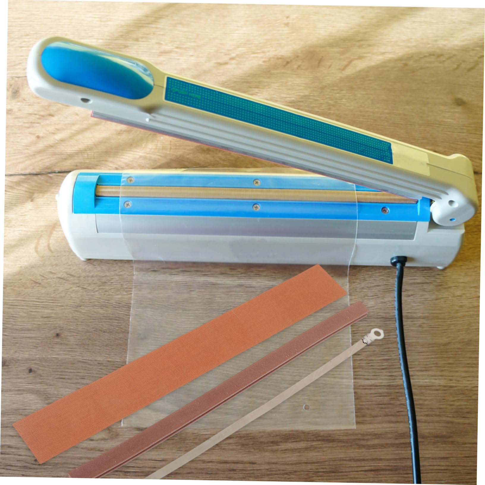 FUNOMOCYA 1 Set Sealer Accessories Sealer Machine Heating Wire Continuous Band Tapes Replace Heating Wire Sealing Machine Belt Continuous Band Sealer Seal Strip Hand Pressure Sponge Bands