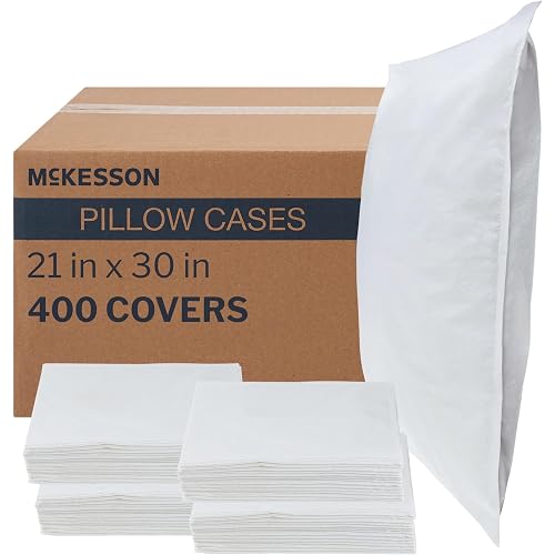 McKesson Pillow Covers Bulk Pillowcase, White, 21 x 30 in, 100 ct | McKesson Single-Use Pillowcase