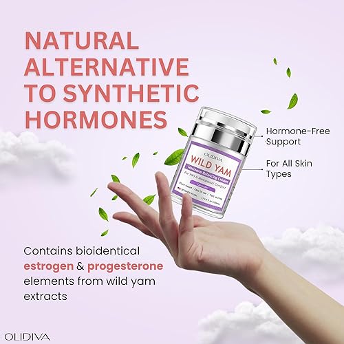 Miniatura 3 de Crema Wild Yam, equilibrio hormonal para mujeres, apoyo hormonal natural sin estrógeno y progesterona, para el síndrome premenstrual y comodidad