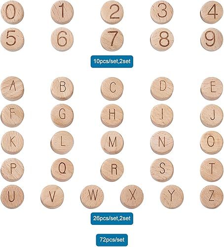 Miniatura 52 de Cheriswelry 240 cuentas de madera natural teñidas de 0.472 in, 16 a 0.669 in, cuentas de madera para decoración de manualidades, cuentas de madera