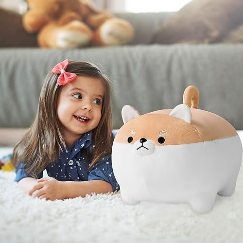 Miniatura 5 de Shiba Inu - Cojín de peluche, perro Corgi y Akita, animales de peluche para niños y niñas, se puede usar como asiento en sofá y camá