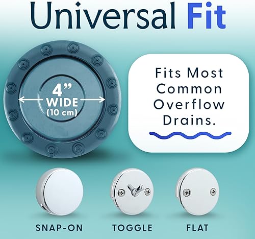Vista 31 de SlipX Solutions Bottomless Bath - Cubierta de drenaje de desbordamiento para tina, añade pulgadas de agua a la tina para un baño más cálido