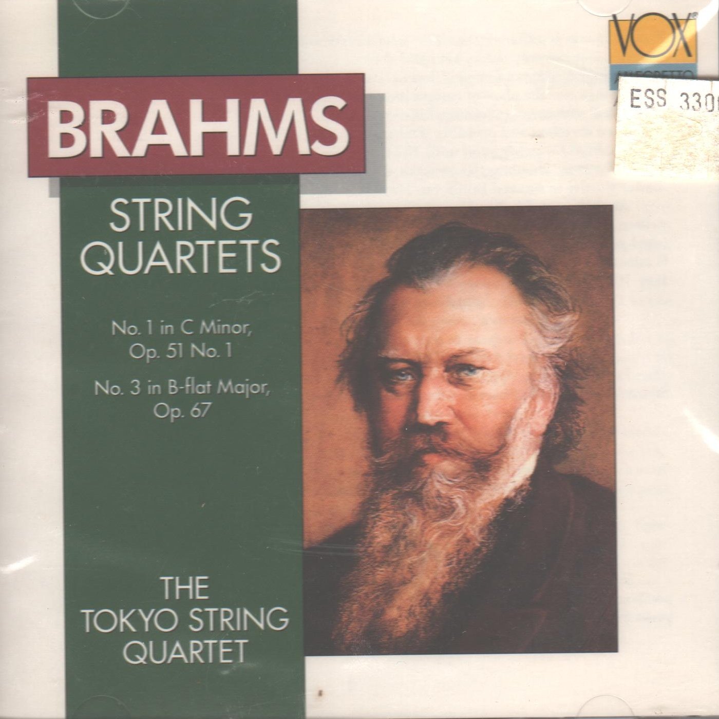 Tokyo String Quartet, Brahms Brahms String Quartet No. 1 in C Minor
