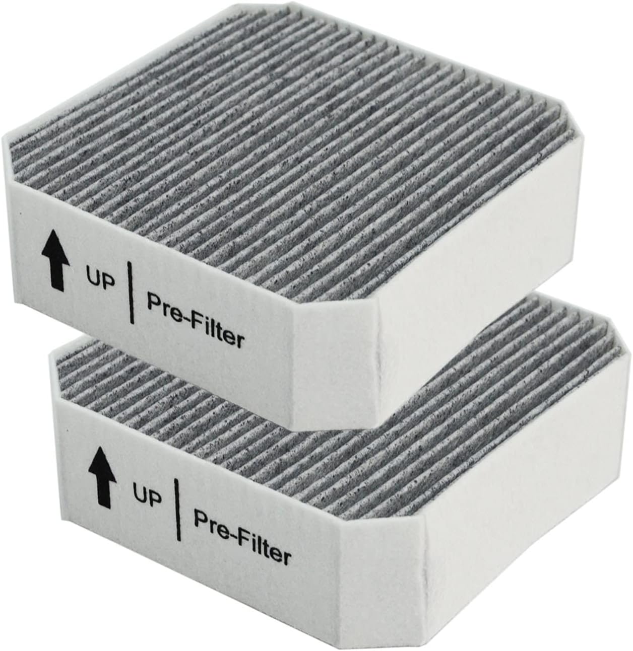PUREBURG Replacement HEPA Pre-Filter Fits Molekule Air Purifier, High-efficiency Activated carbon 2-in-1 Air Clean Dust VOCs,2-Pack