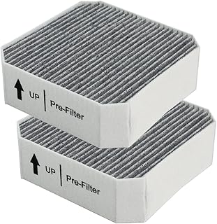 PUREBURG Replacement HEPA Pre-Filter Compatible with Molekule Air Purifier, High-efficiency Activated carbon 2-in-1 Air Clean Dust VOCs,2-Pack