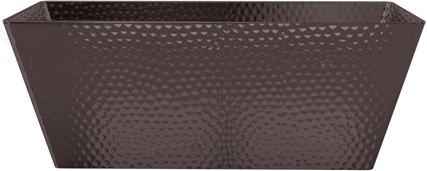 nusteel Hammered Metal Vanity Toilet Tank Tray, Bathroom Countertop Organizer Bin, Multipurpose Vanity Organizer, Cosmetics Organizer, Perfume Jewelry Makeup Candles Soap Towel – Oil Rubbed Bronze