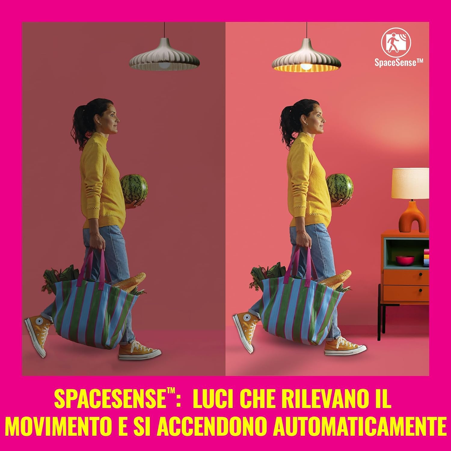 WiZ Lampadina Goccia Smart LED WiFi, A67, Luce Bianca e Colorata RGB, E27, equivalente a 100W, Tecnologia SpaceSense, Controllo Vocale (Alexa, Apple HomeKit, Google Home), confezione da 2
