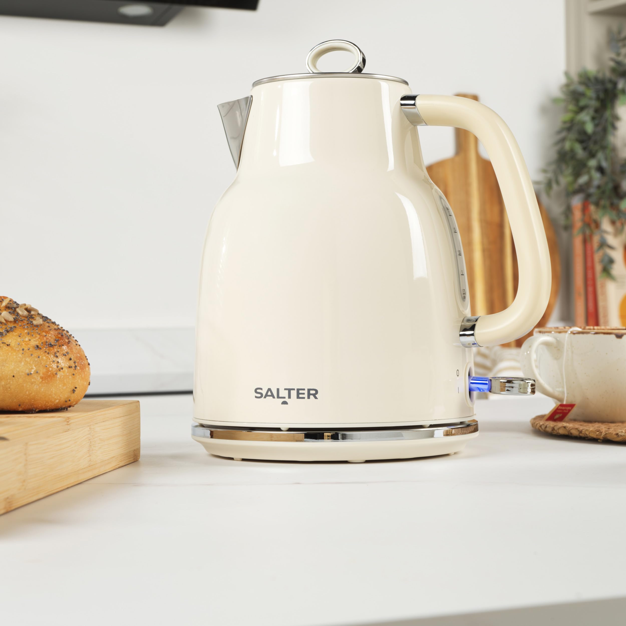Salter Retro Bouilloire 1,7 L, 3 kW, crème