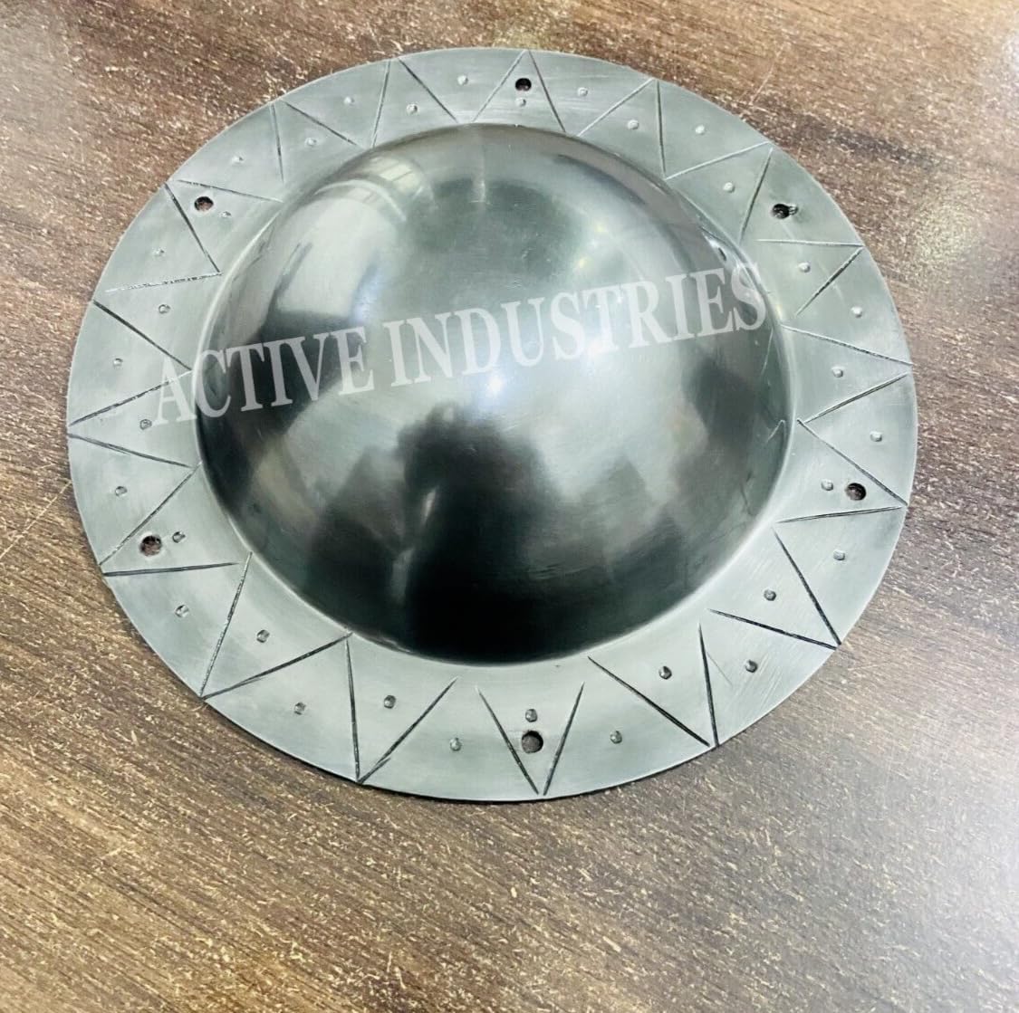 Medieval Steel Shield Boss Umbo – Handcrafted Round Shield Center Dome for Viking & Knight Shields – 18 Gauge Steel Battle Ready Boss for LARP, Reenactment, Cosplay Halloween