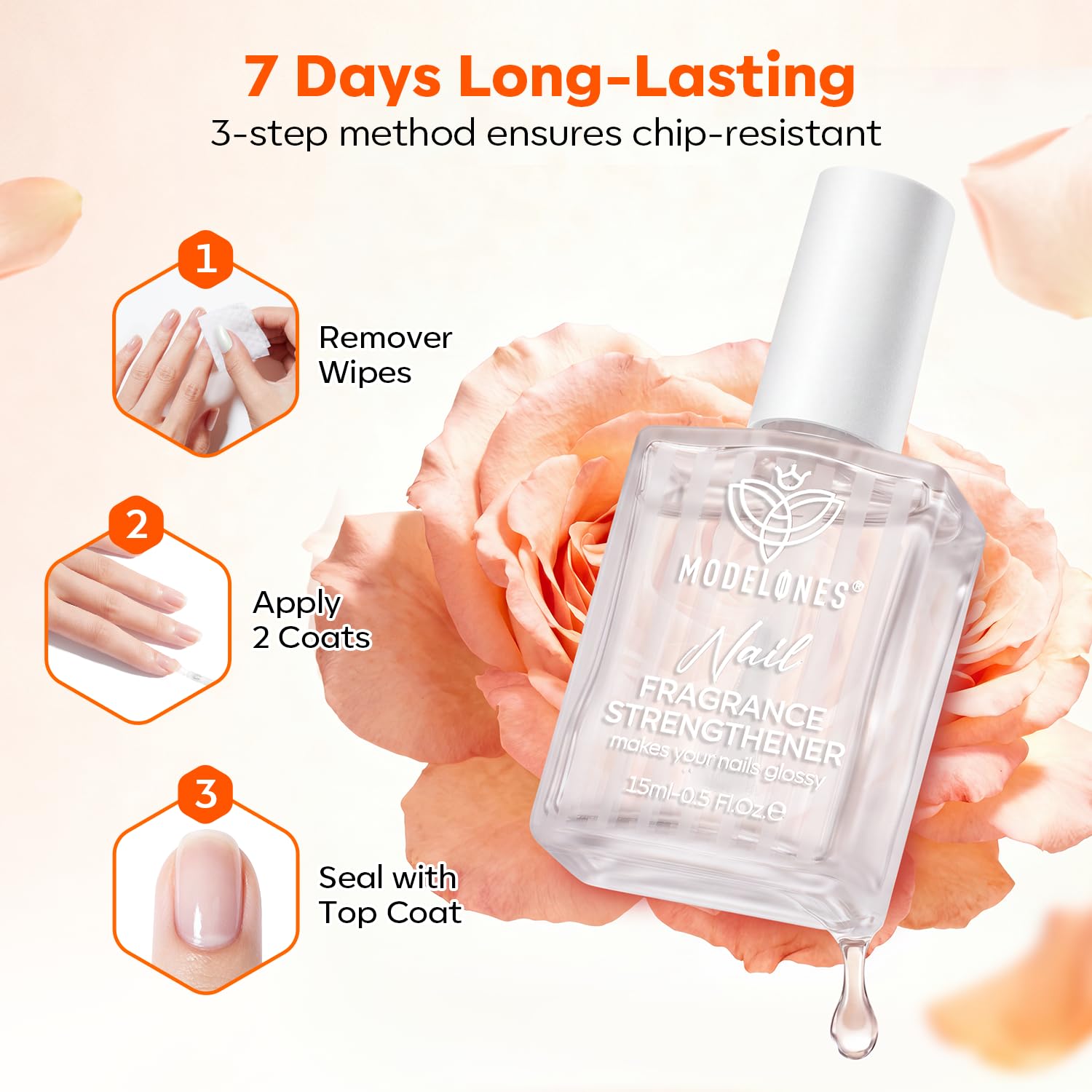 Modelones Nail Strengthener Growth and Repair Polish