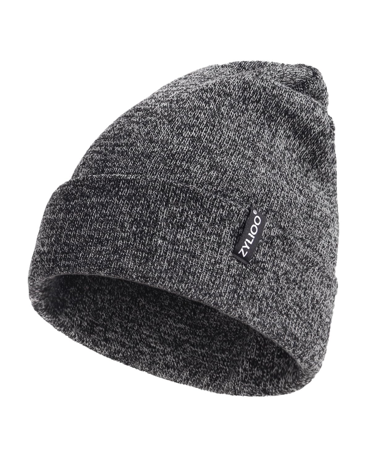 Zylioo XL/XXL Beanie Hats for Big Heads, Winter Knitted Beany Hats, Warm Slouchy Cuffed Skull Watching Cap
