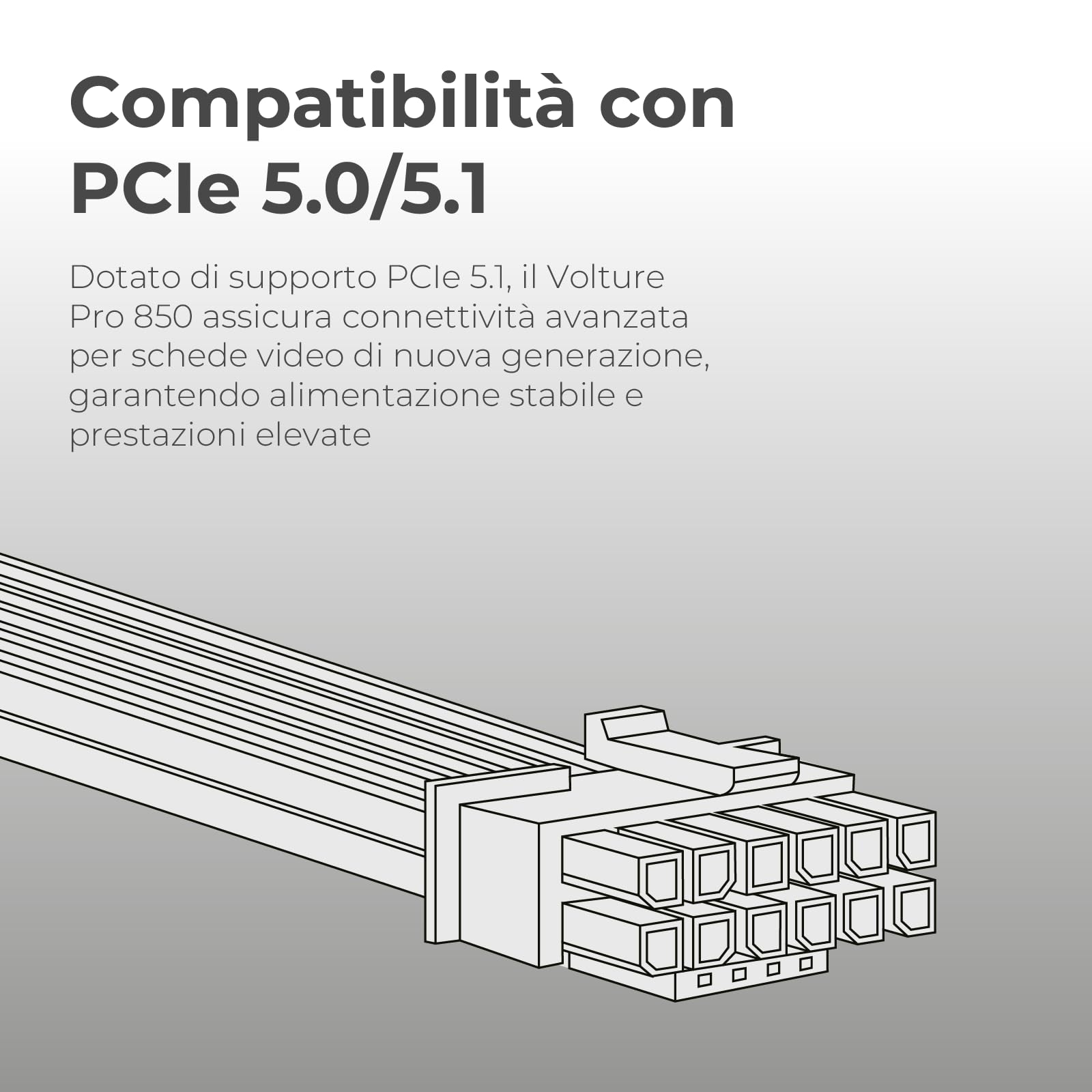 Noua Volture Pro 850 W W pełni modułowy zasilacz do komputera do gier 850 W, 80 Plus Gold, kompatybilny z ATX 3.1 i PCIe 5.1, cichy wentylator 120 mm, aktywny PFC