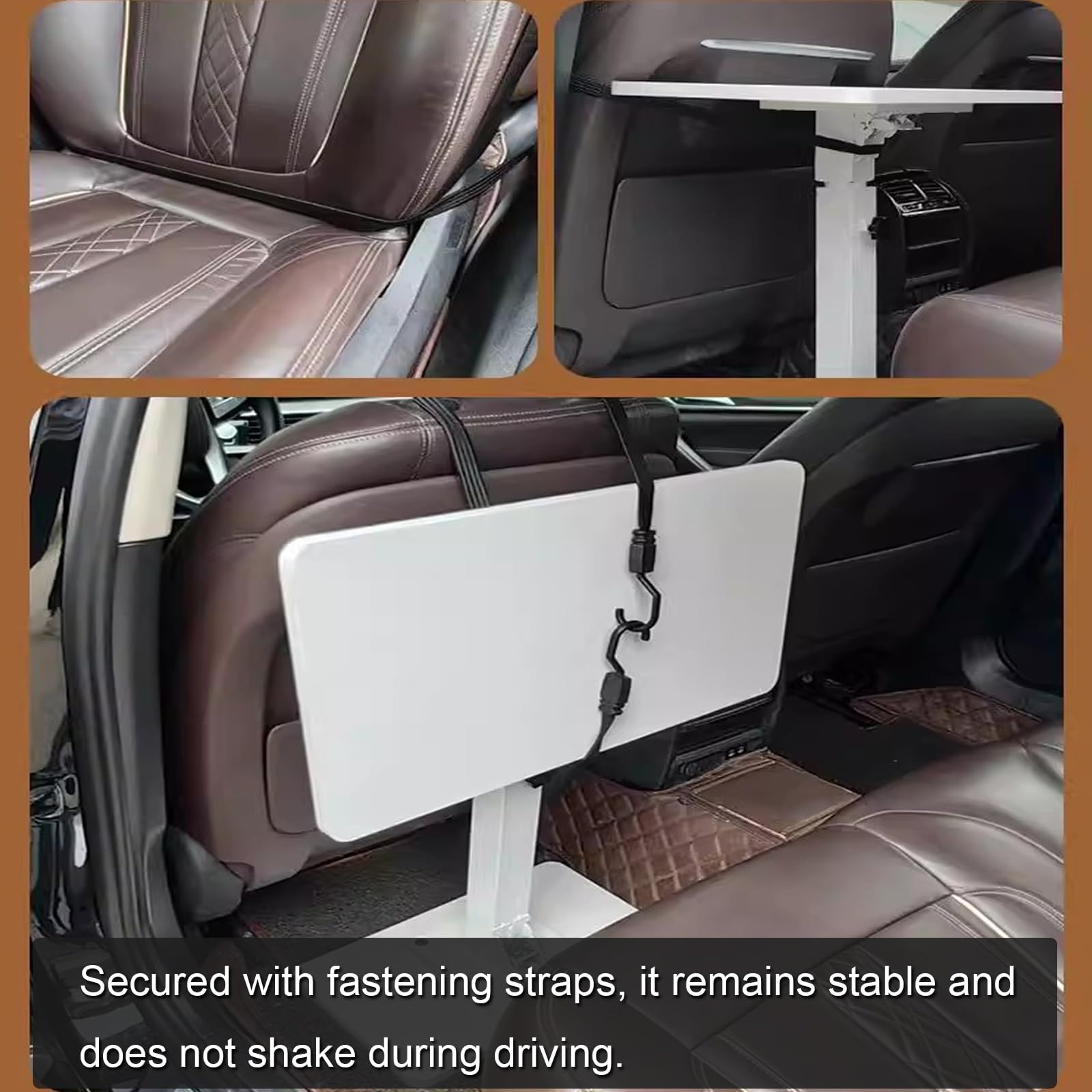 Tavoli Pieghevole per Camper, Tavolino Auto Sedile Posteriore, Tavolo da Barca, Tavoli per Barche, Regolabile in Altezza, per Camper, Auto, Barche e Campeggio All'aperto(Black,45x30cm/18x12in)