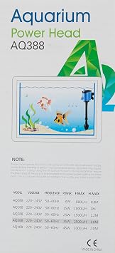 AquaWing AQ388 Tepe Akvaryum Filtresi 35W 2500L/H [Enerji Sınıfı A]