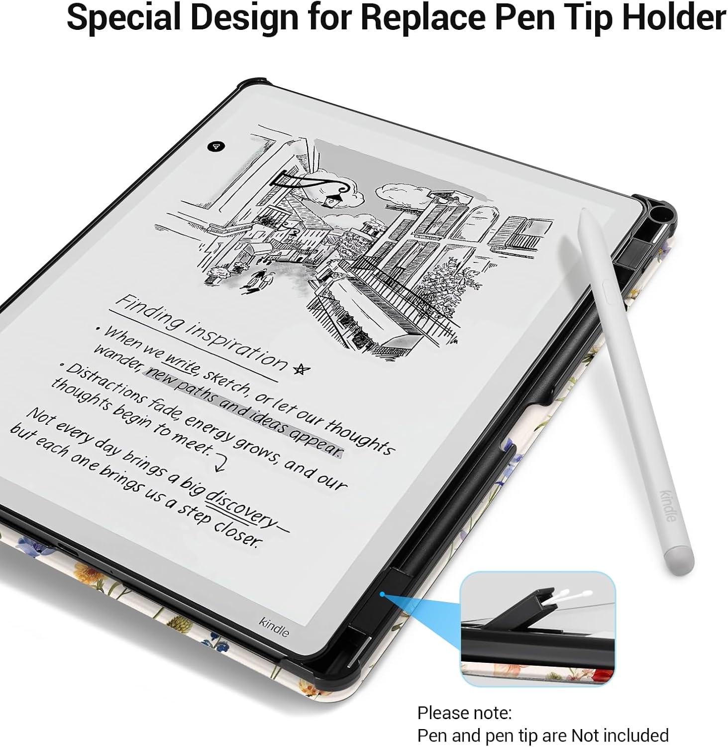 CoBak Case for 11" Kindle Scribe 3rd Generation 2025, Kindle Scribe Colorsoft - All New PU Leather Cover with Auto Sleep Wake, Pen Holder for Scribe 11" 2025 Released