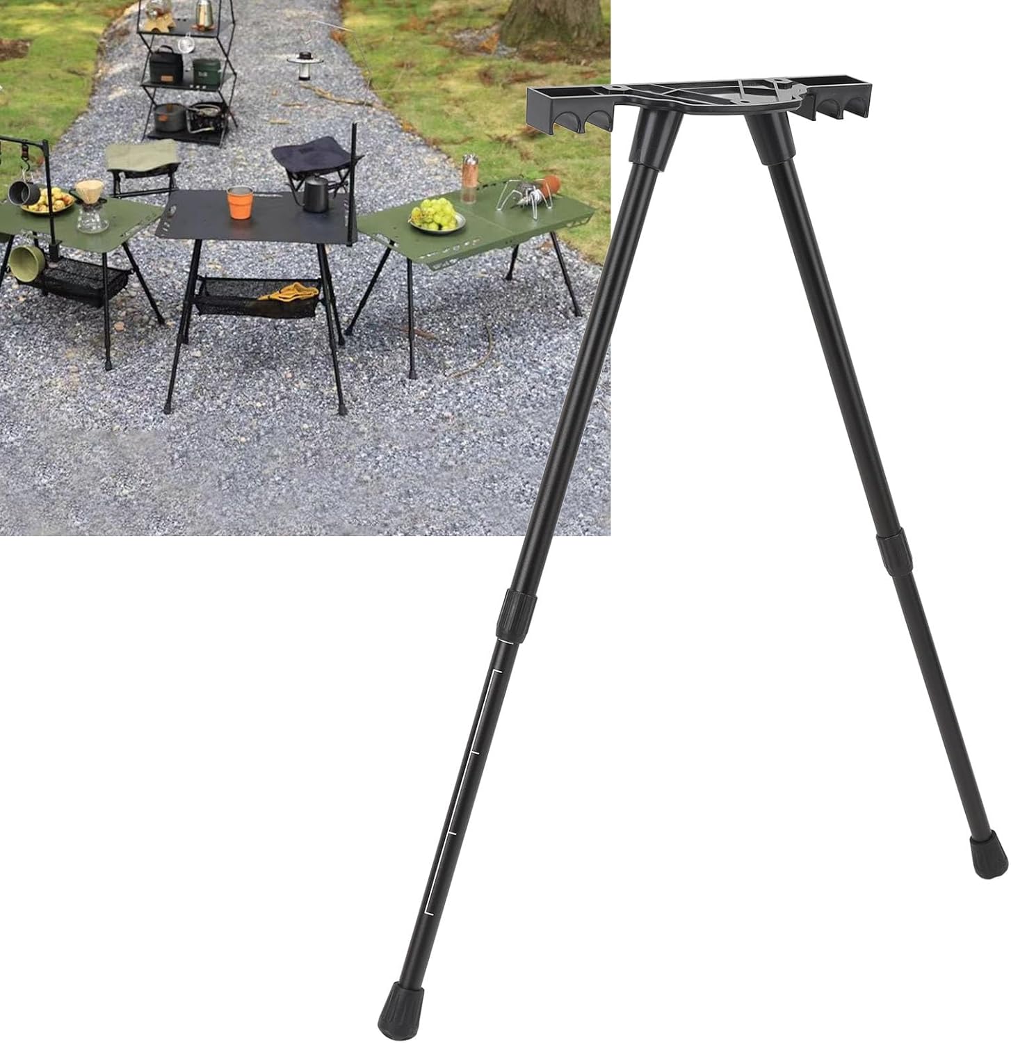 Aramox Folding Table Legs Aluminum Alloy Furniture Legs Replacement for Camping Tables Mini Desk, Adjustable Height 36-59cm / 14.2-23.2in