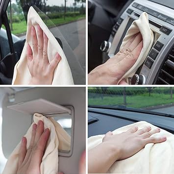 Premium Grade Natural Chamois Leather XL 60 X 90CM Car Drying Chamois Cloths for drying polishing glass mirrors