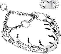 Safiman Prong Collar for Dogs - Adjustable Pinch Training Collar with Quick Release Buckle & 2 Extra Links for Small to Large Breeds