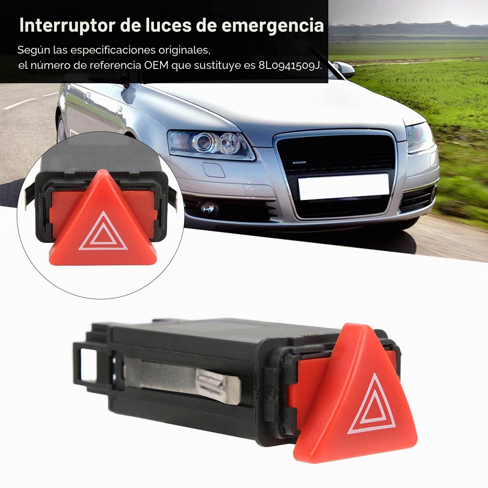 Interruptor De Luz Intermitente De Advertencia De Peligro, Fydun 8L0941509J Modificación Reemplazo Para A3 8L1 1996-2003 popular