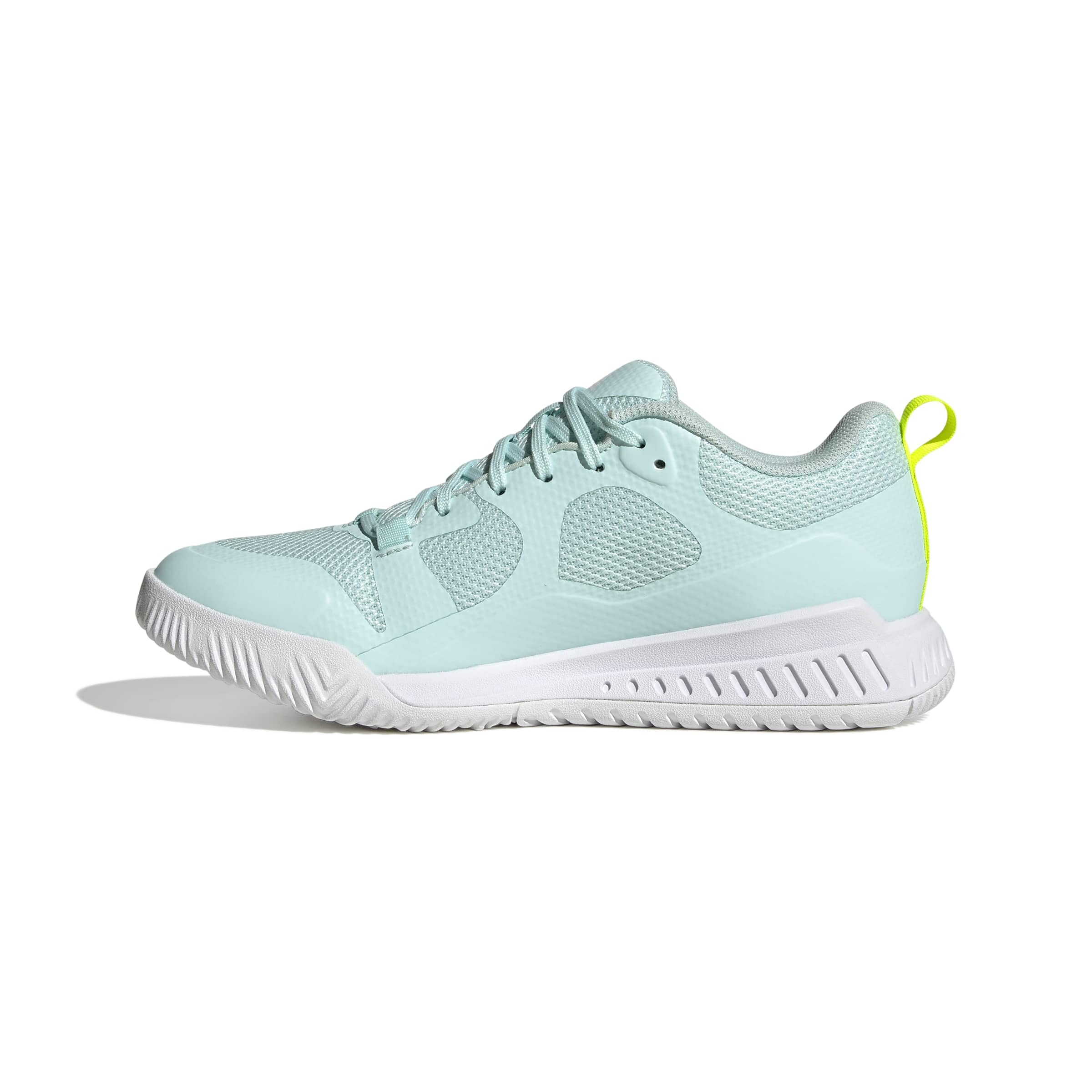 adidas Women's Court Team Bounce 2.0 Shoes, Dusky Petrol/Lucid Pink/FTWR White, 4.5 UK