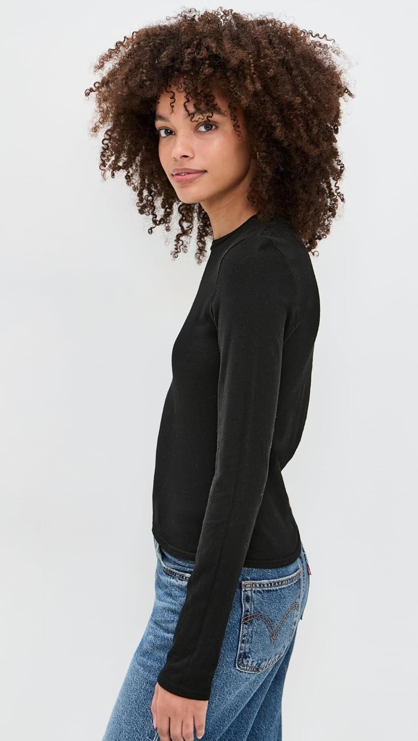 perfectwhitetee Women's Jamie Recycled Cotton Long Sleeve Crew - Image 4