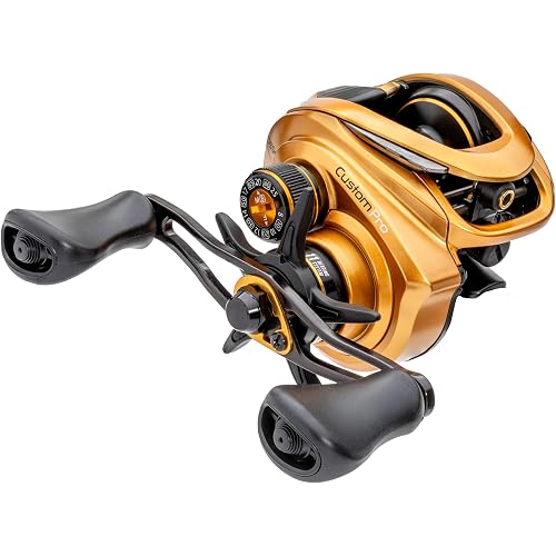 Lew's Custom Pro Baitcast Fishing Reel, 10+1 Bearings, Aluminum Frame, ParaMag ITB Brake, Aluminum Speed Gears, Carbon Fiber Drag