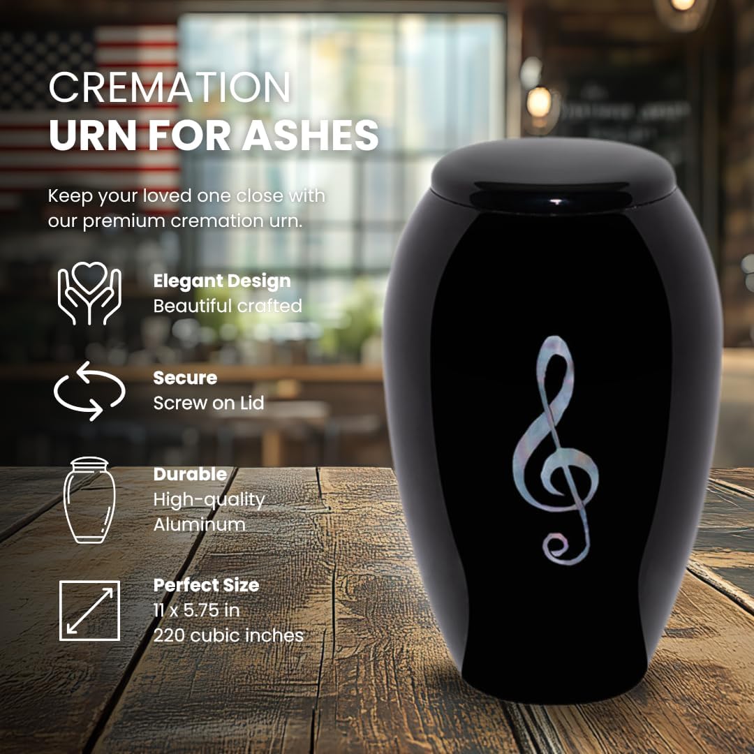 MOP Ebony N Ivory Cremation Urn