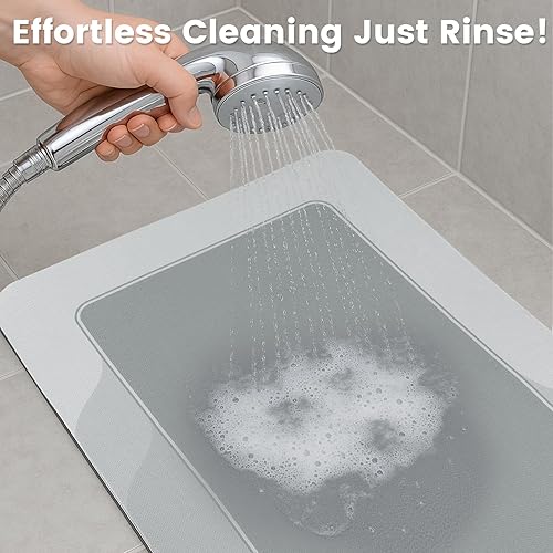 Miniatura 3 de ArtyCozy Tapete de baño súper absorbente, resistente a las manchas, antideslizante, con parte trasera de goma, delgado, de fácil cuidado, para baño,