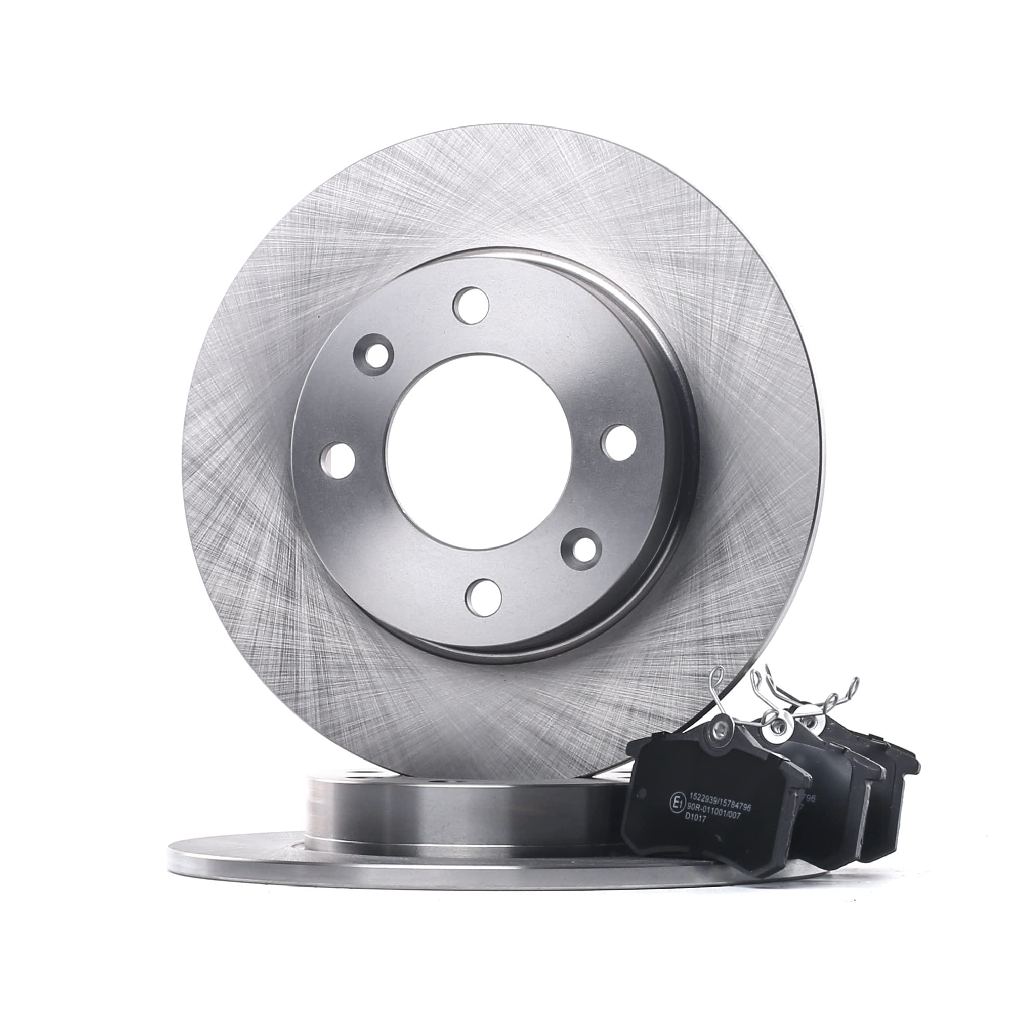 RIDEX 3405B1090 Juego para eje Kit de discos de freno y pastillas Trasero con accesorios sin tornillos Compatible con CITROËN C3 II SC