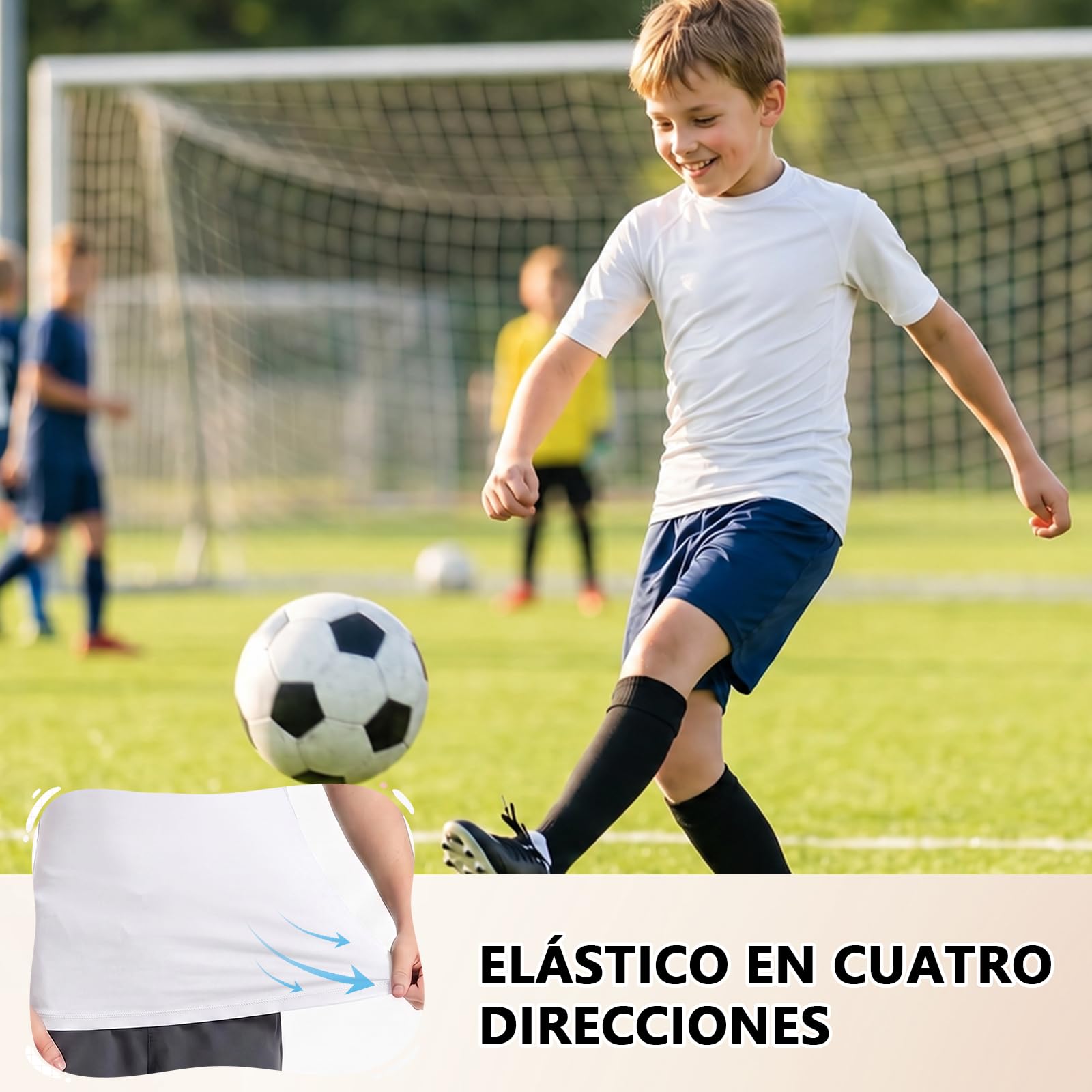 Camisetas de Compresión para Niños, Rash Guard Manga Corta Transpirable para Tenis Rugby