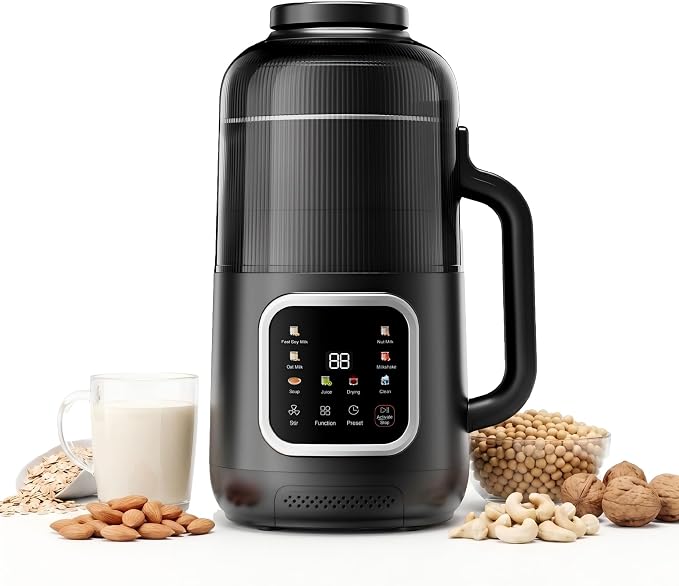 Nut Milk Maker 50oz Oat Soy Milk Maker, Self-Cleaning Automatic