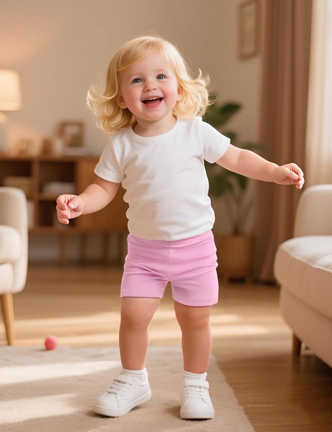 Witwot 6 Pack Baby Girls Bike Shorts Toddler Girl Cotton Dance Short Pants for Kids Solid Athletic Summer Cloth Size 18M-5T - Image 3