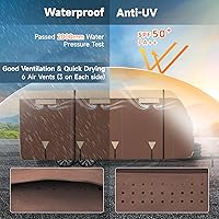 Vista 3 de VINPATIO Cubierta para remolque de viaje para caravana Funda para caravana de diseño de dos tonos 2022, se adapta a caravanas de 16 a 18 pies