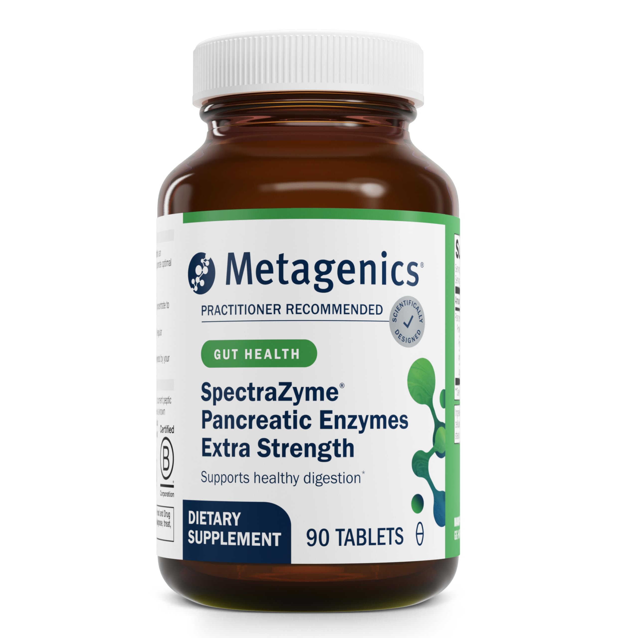 Metagenics SpectraZyme - High‑Potency Pancreatic Enzyme Supplement* - Supports Digestion of Proteins, Fats & Carbohydrates* - Non‑GMO, Gluten‑Free - 90 Capsules