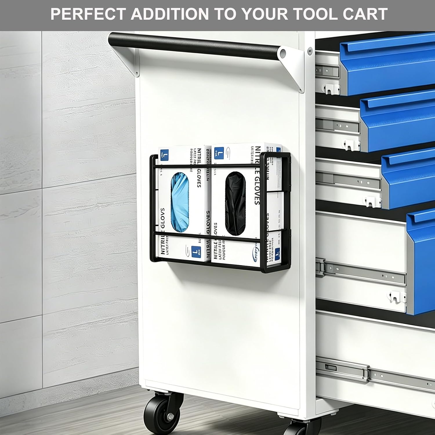 Magnetic Dual Glove Box Holder Wall Dispenser for Fridge Garage