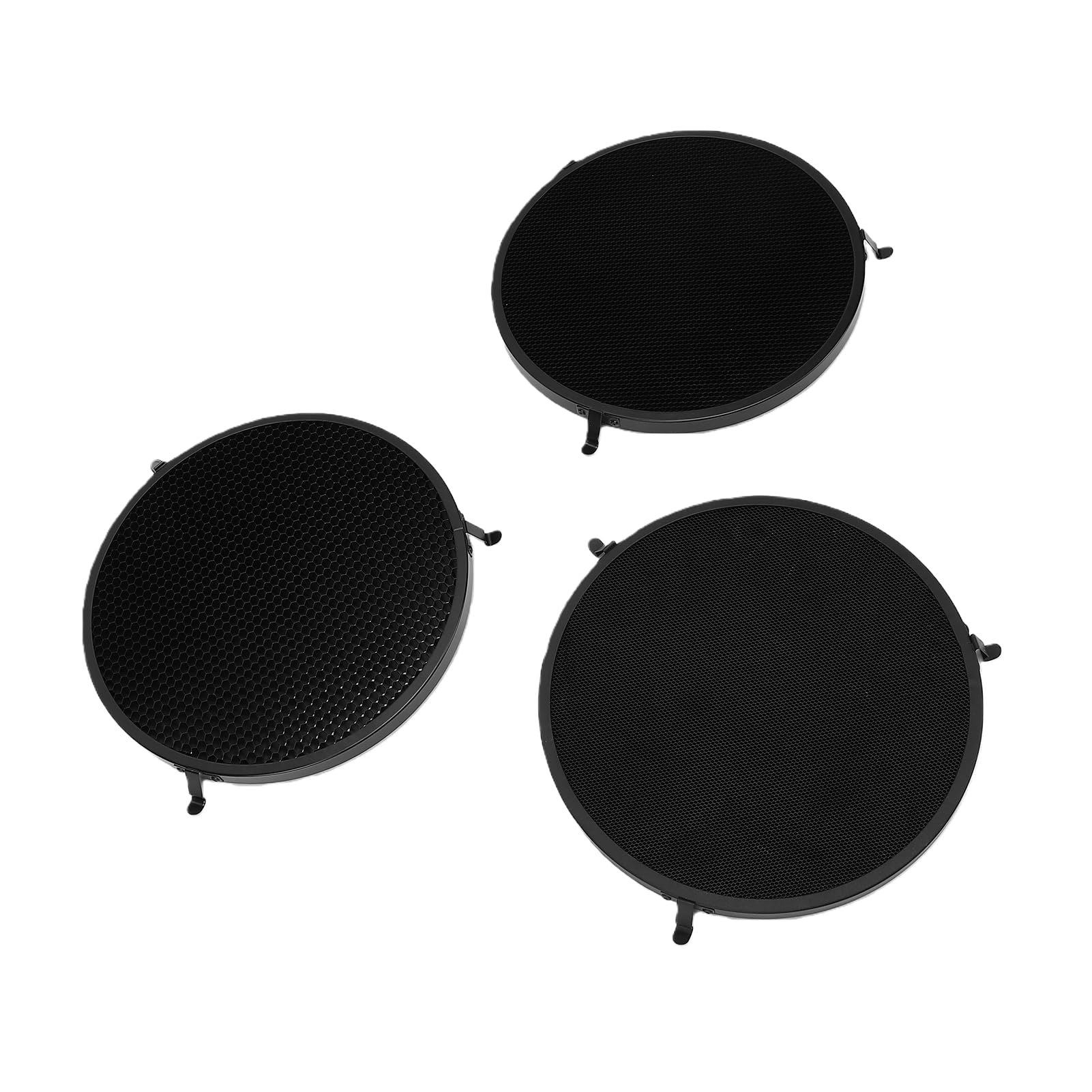 Fabater Rejilla de Fotografía, Paquete de 3 Modificadores de Luz de Control de Haz de 10° 30° 50°, Juego de Rejilla de Aluminio con Bolsa de Almacenamiento para Fotografía de Productos de Retrato con