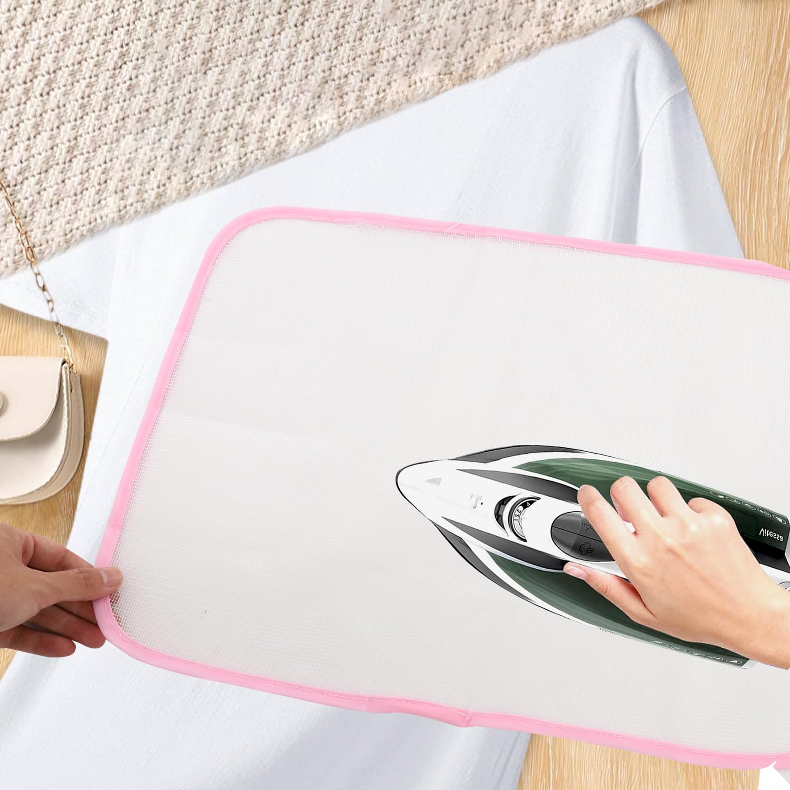 4 Pcs Bügeltuch für Dampfbügeleisen Bügelschutz Bügelhilfe Bügeldecke Bügelmatte Mit Bügelhandschuh Verhindert Verbrennungen, Schützt Kleidung und Beugt Verbrennungen Vor