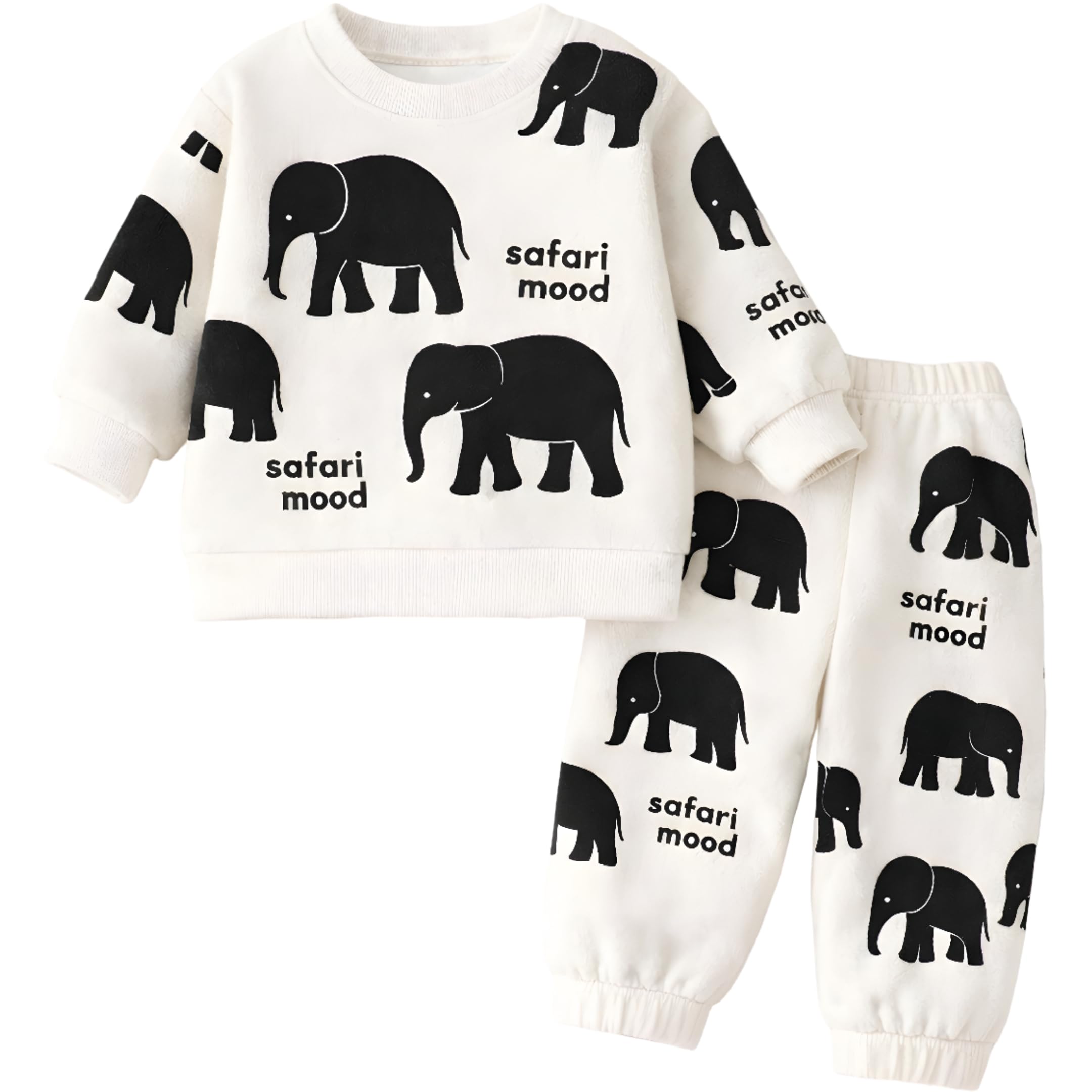 googo gaaga Boys Cotton Fleece Printed Sweatshirt with Joggers in Clothing Set | Winter Fleece Fabric | Full Sleeves | Pull On | Elasticated-picture-27