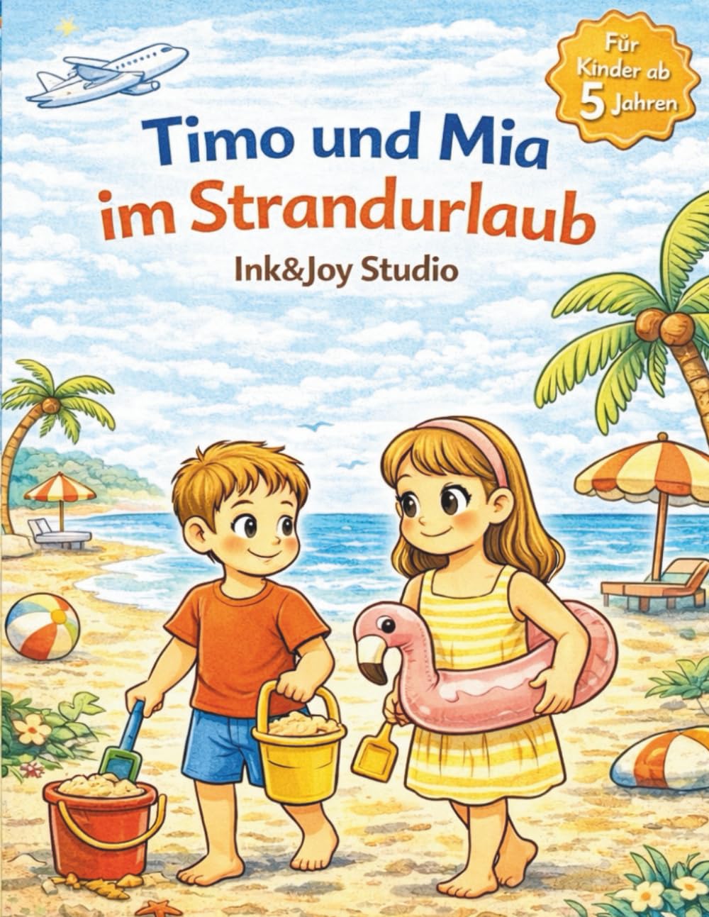 Thimo und Mia im Strandurlaub: Ein Malbuch für Kinder ab 5 Jahren – Mit Flugreise, Hotel, Strand und vielen Urlaubserlebnissen (Timo und Mia erleben die Welt)