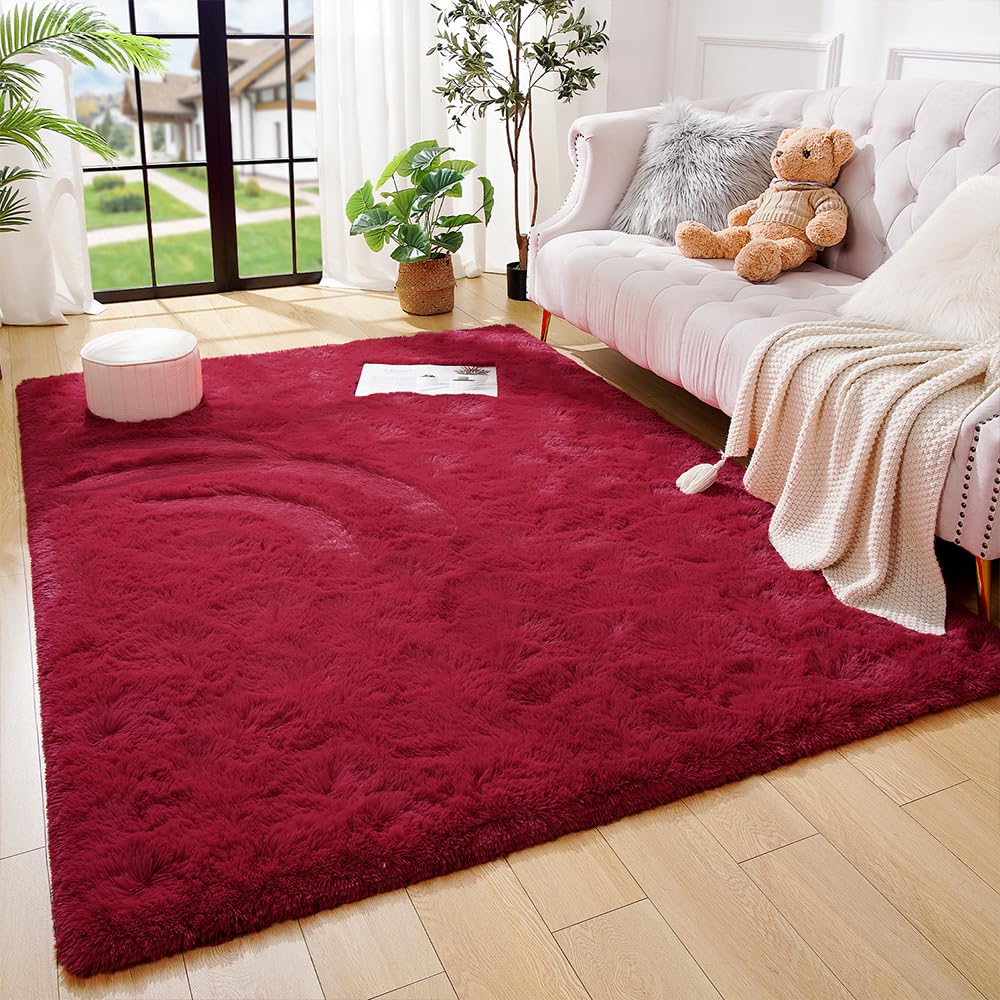 Amearea Premium Soft Fluffy Rug 4x5.3 Feet, Fuzzy Area Rugs for Bedroom