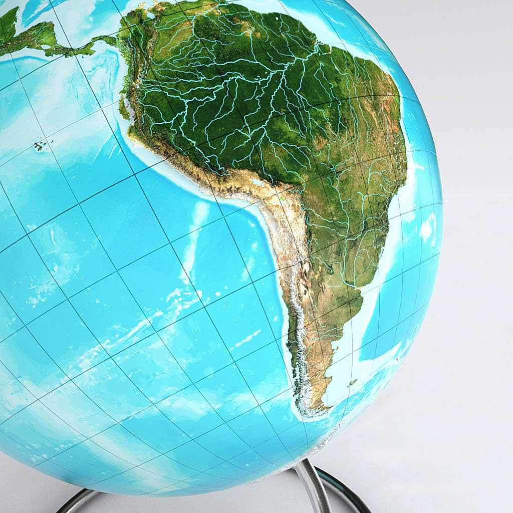 Raised Relief Globe of The Earth 54 Inch Diameter